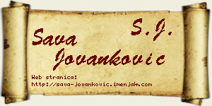 Sava Jovanković vizit kartica